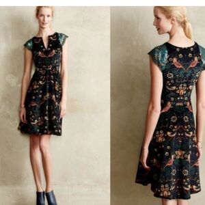 Anthropology Eva Franco Larksong corduroy fit and flare dress